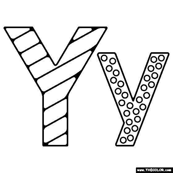 Letter Y Coloring Page