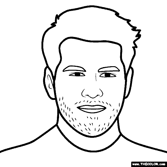 Liam Hemsworth Coloring Page