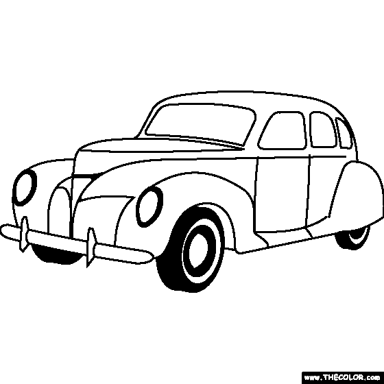 Lincoln Zephyr 1939 Coloring Page