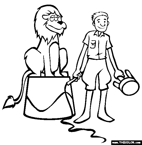 Lion Tamer Coloring Page