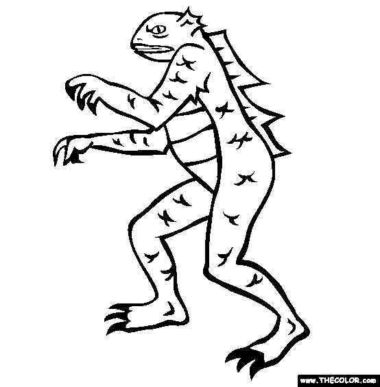 Lizard Man Coloring Page Free Lizard Man Online Coloring