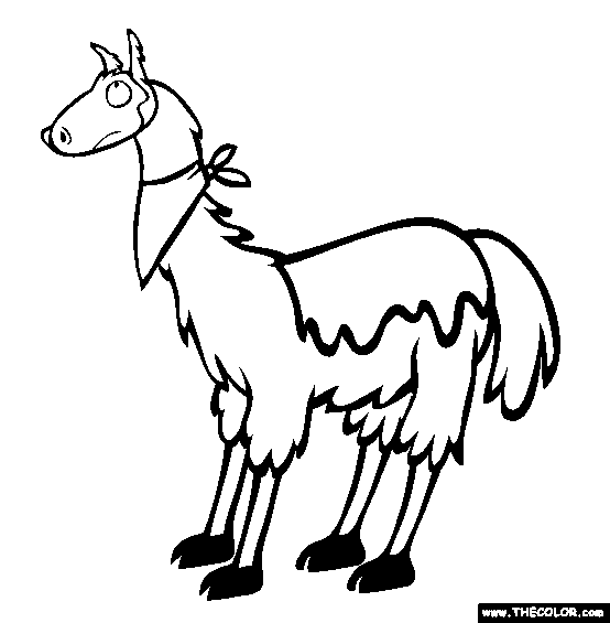 Llama Coloring Page