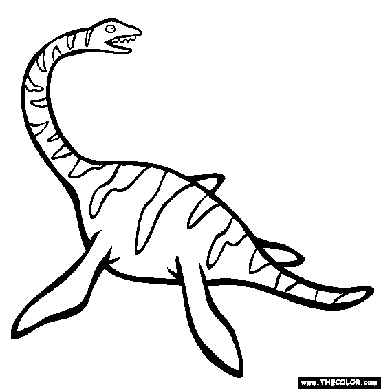 Loch Ness Monster Coloring Page