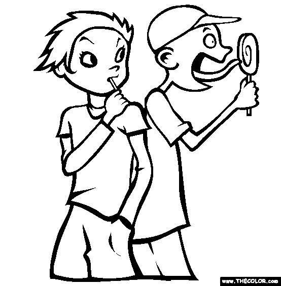 Lollipop Coloring Page