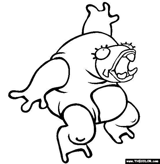 Lolo the Monster Online Coloring Page