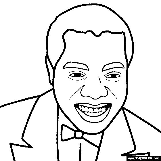 Louis Armstrong Coloring Page