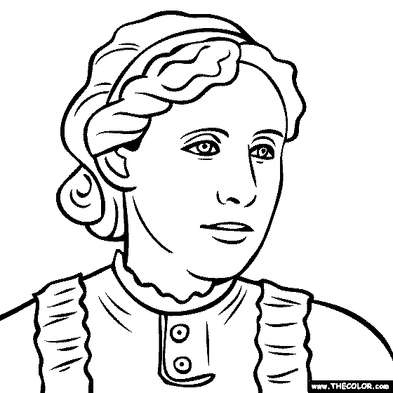 Louisa May Alcott Coloring Page