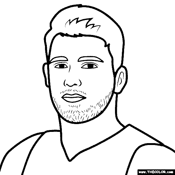 Luka Doncic Coloring Page