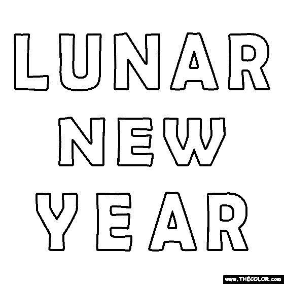 Lunar New Year Coloring Page