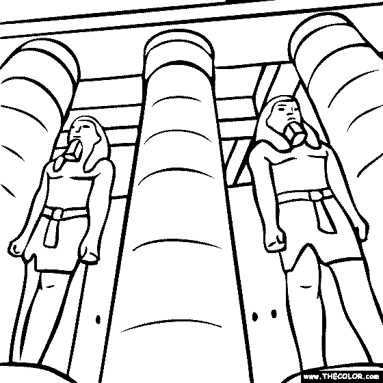 Luxor Temple - Egypt coloring page