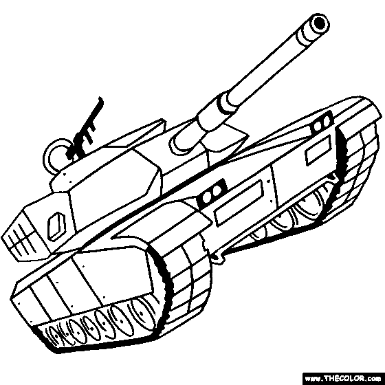 M1 Abrams Tank Coloring Page