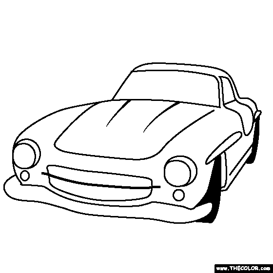 mercedes benz 300sl gullwing 1955 coloring