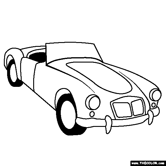 MG MGA 1955 online coloring page