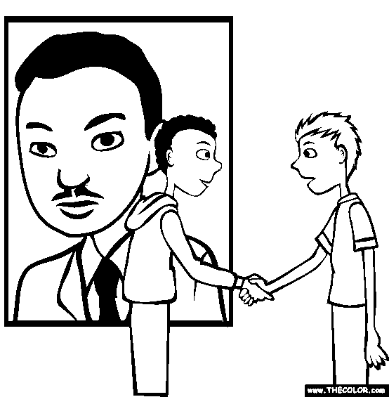 MLK Martin Luther King Online Coloring Page