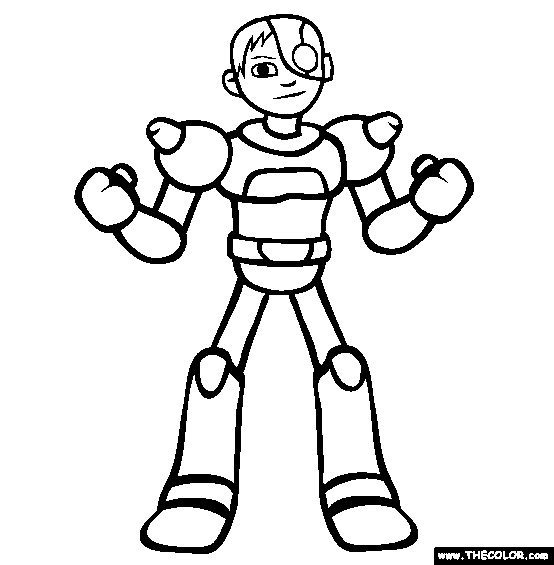 Machine Boy Coloring Page