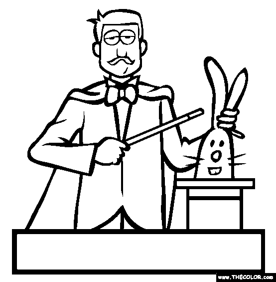 Magician Coloring Page