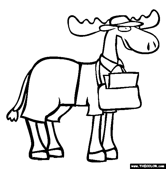 Mailmoose Coloring Page