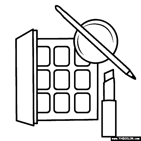Makeup Products Coloring Page