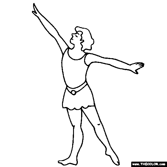 Male Ballet Dancer Danseur Ballerino Coloring Page