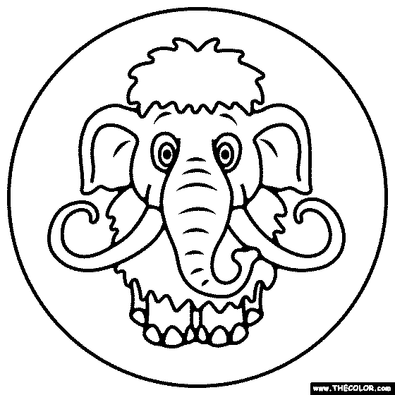 Mammoth Coloring Page