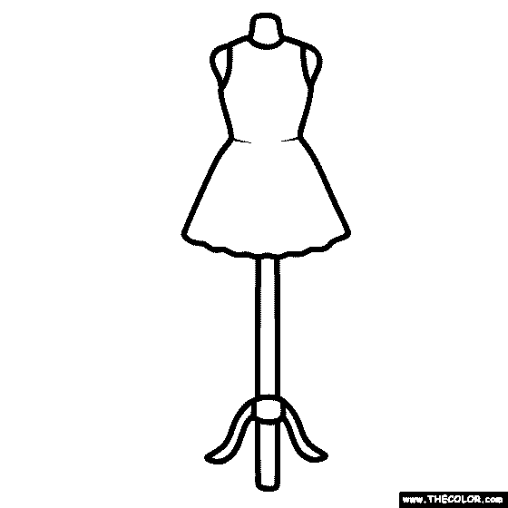 Mannequin Coloring Page