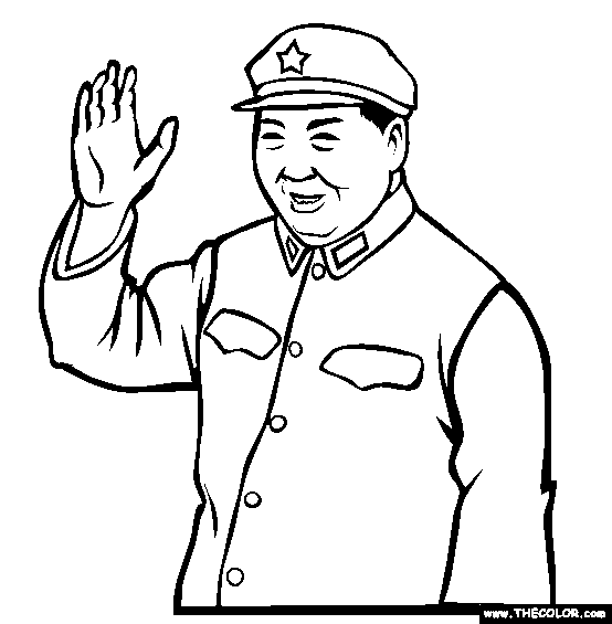 Mao Zedong Coloring Page