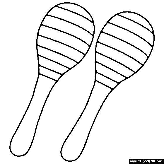 Maracas Coloring Page