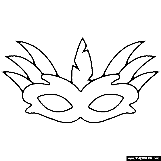 Mardi Gras Mask Coloring Page