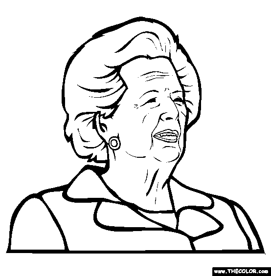 Margaret Thatcher Coloring Page