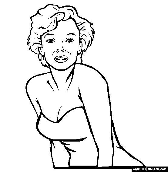 Marilyn Monroe Coloring Page