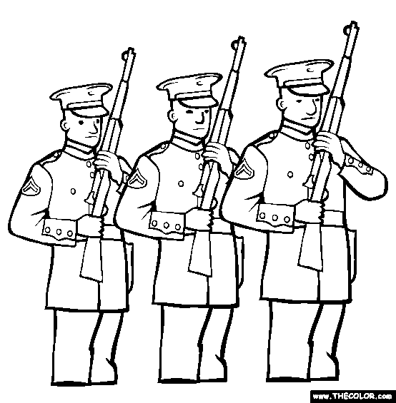 Marine Corps Online Coloring Page