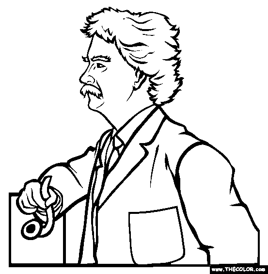 Mark Twain Coloring Page