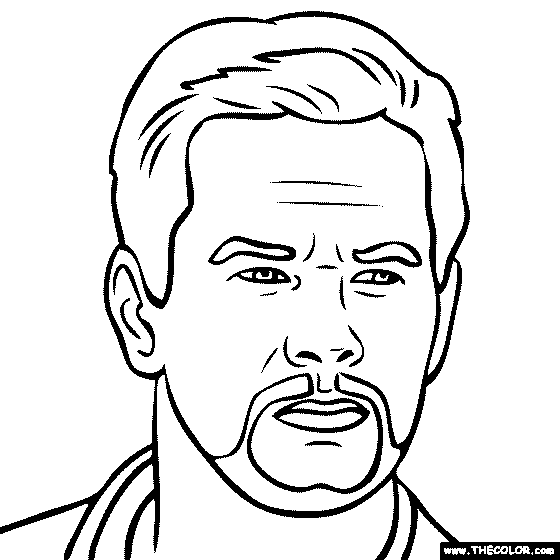Mark Wahlberg Coloring Page