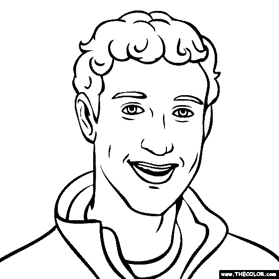 Mark Zuckerberg Coloring Page