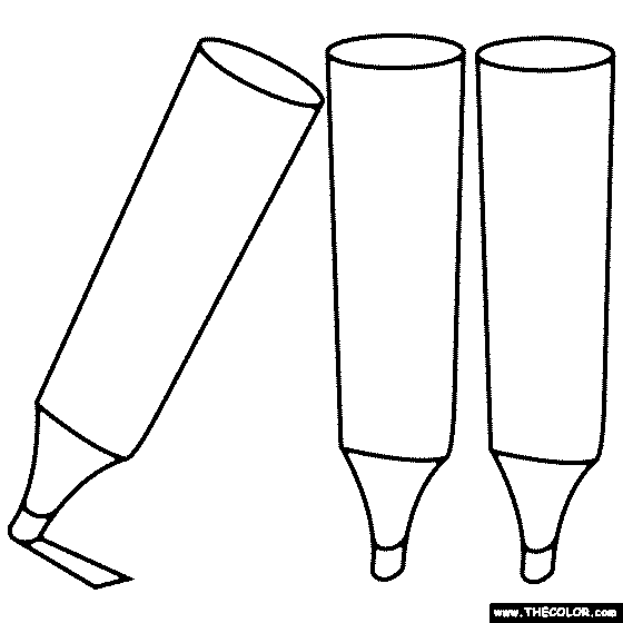 Markers Coloring Page