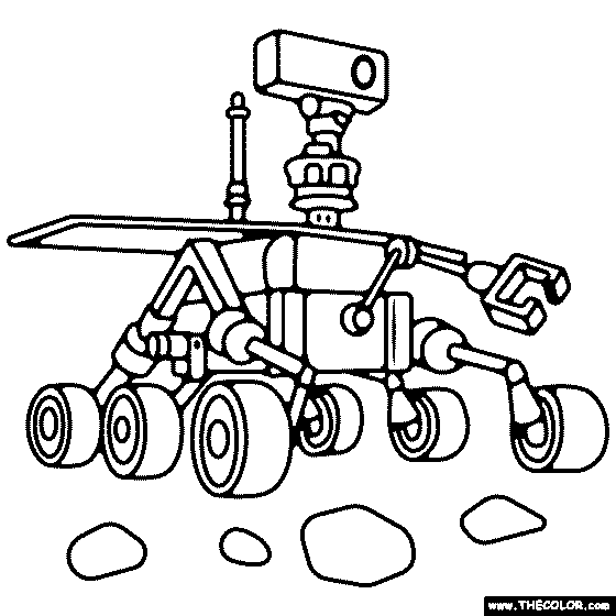 Mars Rover Coloring Page