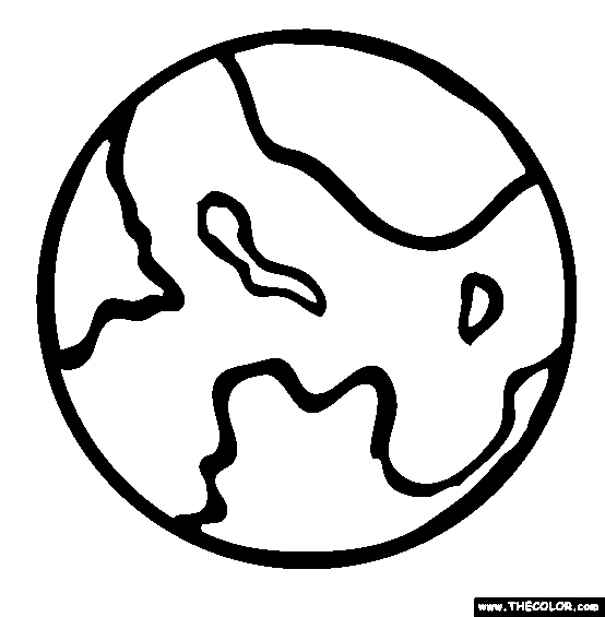 Planet Mars Online Coloring Page