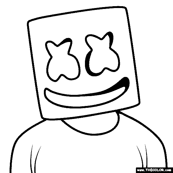 Marshmello Coloring Page