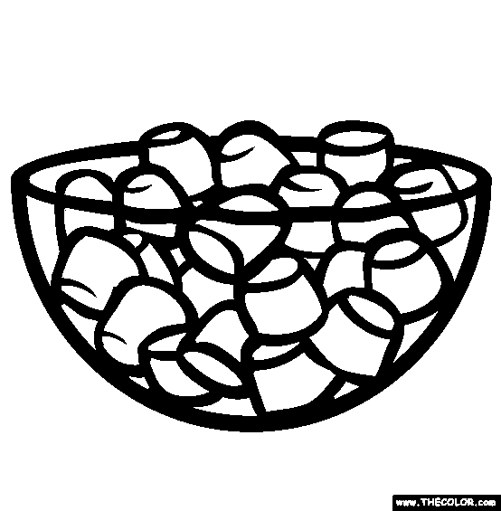 Marshmallows Coloring Page