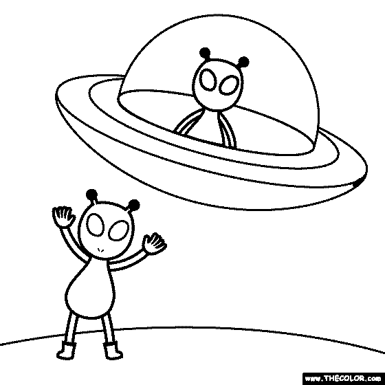 Martians Coloring Page