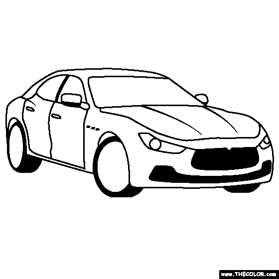 Maserati Ghibli Coloring Page