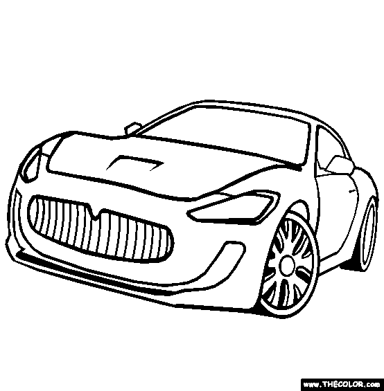 Maserati Granturismo Coloring Page