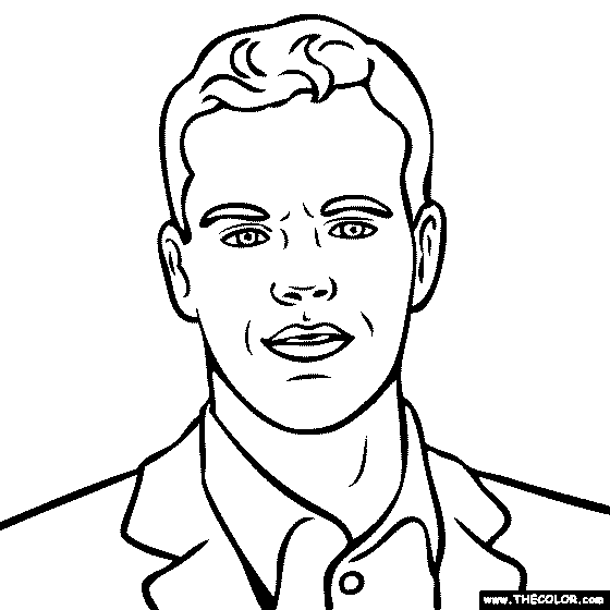 Matt Damon Coloring Page