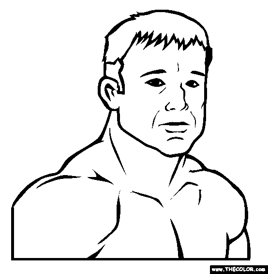 Matt Hughes UFC Fighter Online Coloring Page