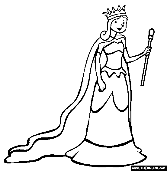 Download Queen Online Coloring Pages | TheColor.com