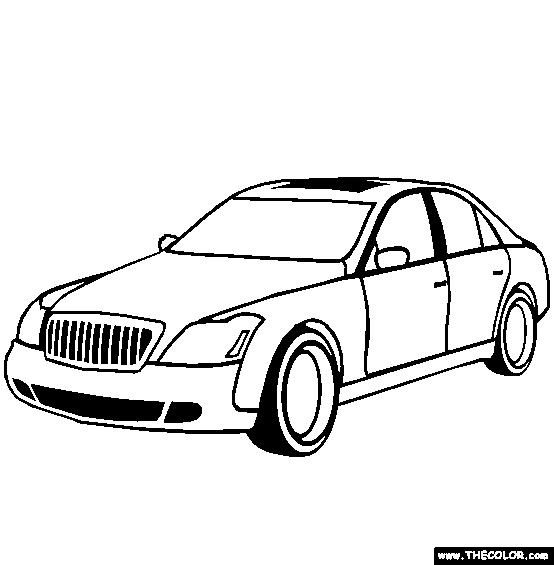 Maybach 57 Coloring Page