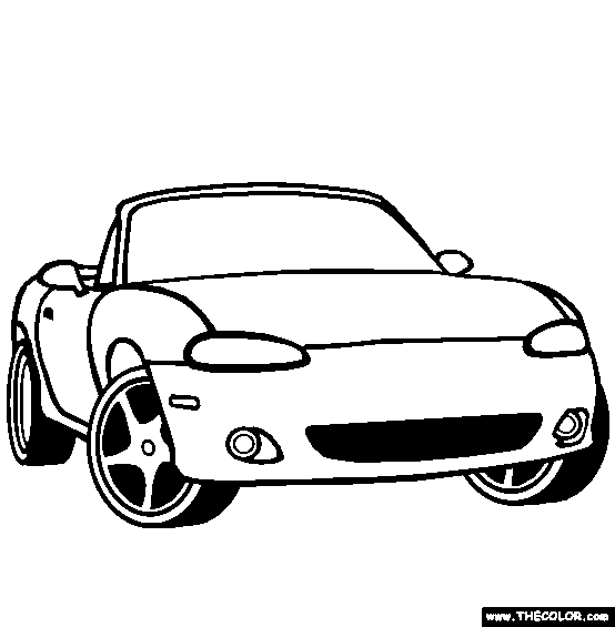 Mazda Miata Coloring Page