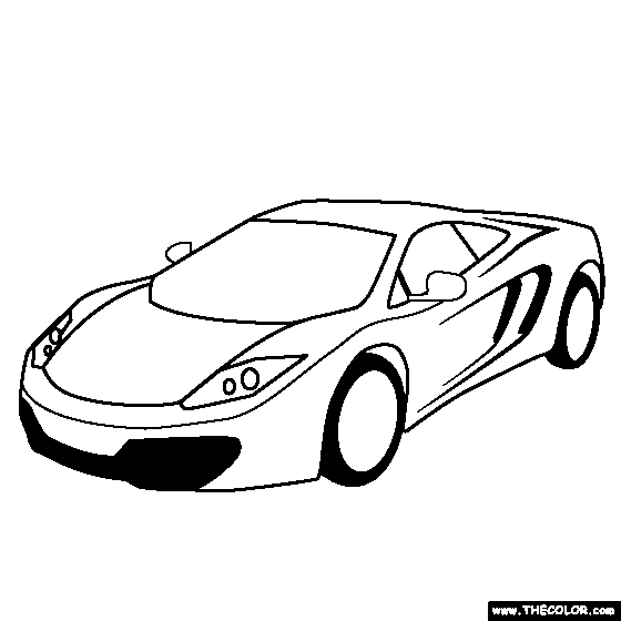 McLaren MP4 12C Coloring Page