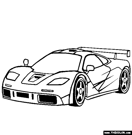 Mclaren F1 Coloring Page