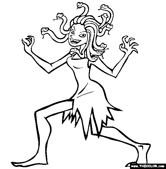 Medusa Coloring Page